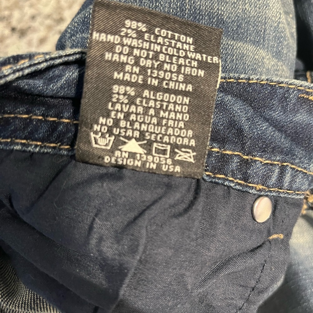 Vibrant Embroidered Skinny Jeans - Blue with Multicolor Details - Picture 5 of 10